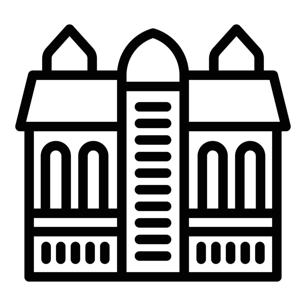 Iconic Vienna building icon outline vector. Viennese architecture vector