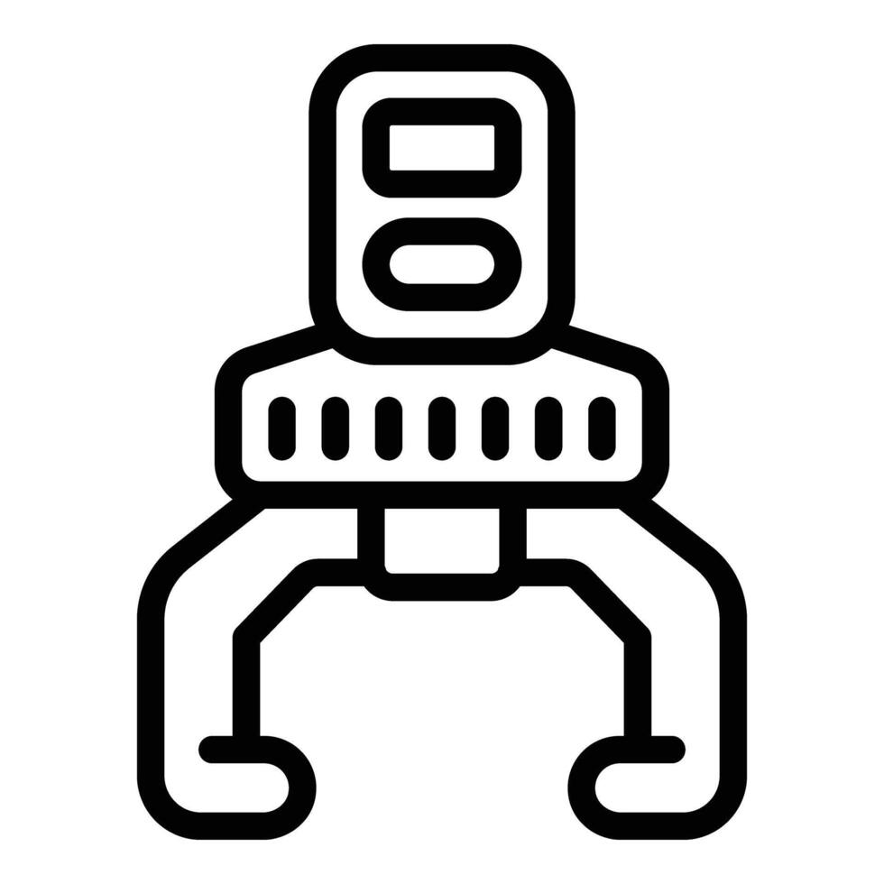Robotic handle icon outline vector. Play pick tool vector