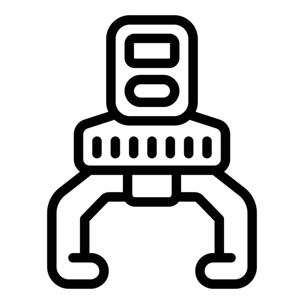 robótico encargarse de icono contorno vector. jugar recoger herramienta vector