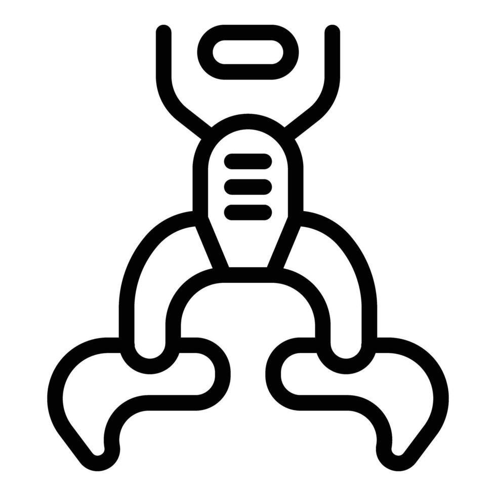 Toy crane game icon outline vector. Device recreation vector