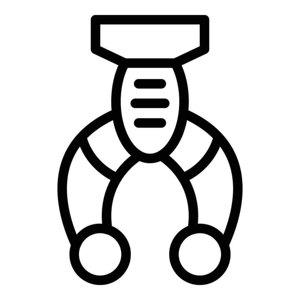Design handle robot icon outline vector. Toy stick vector