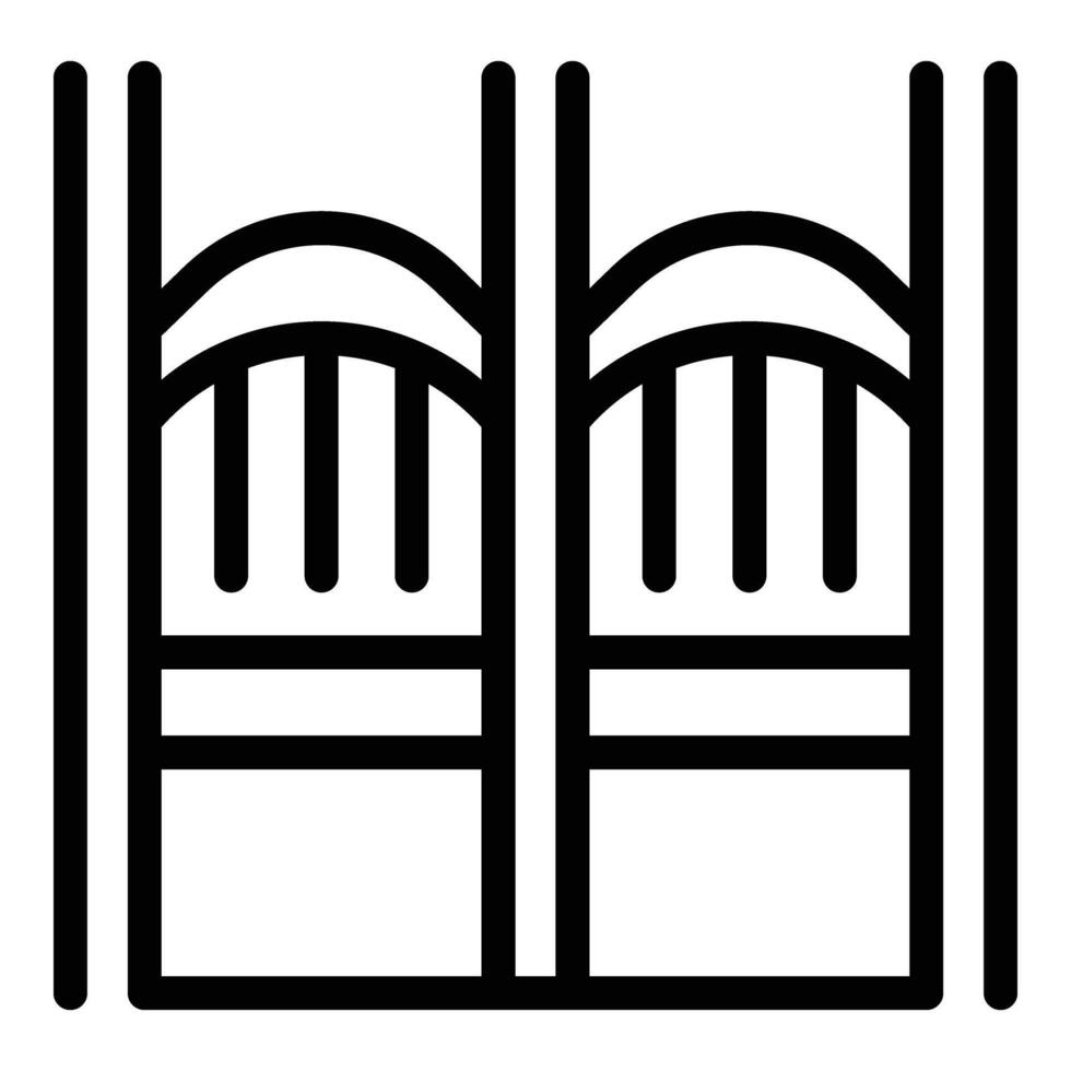 Bern bridge icon outline vector. House travel sign vector