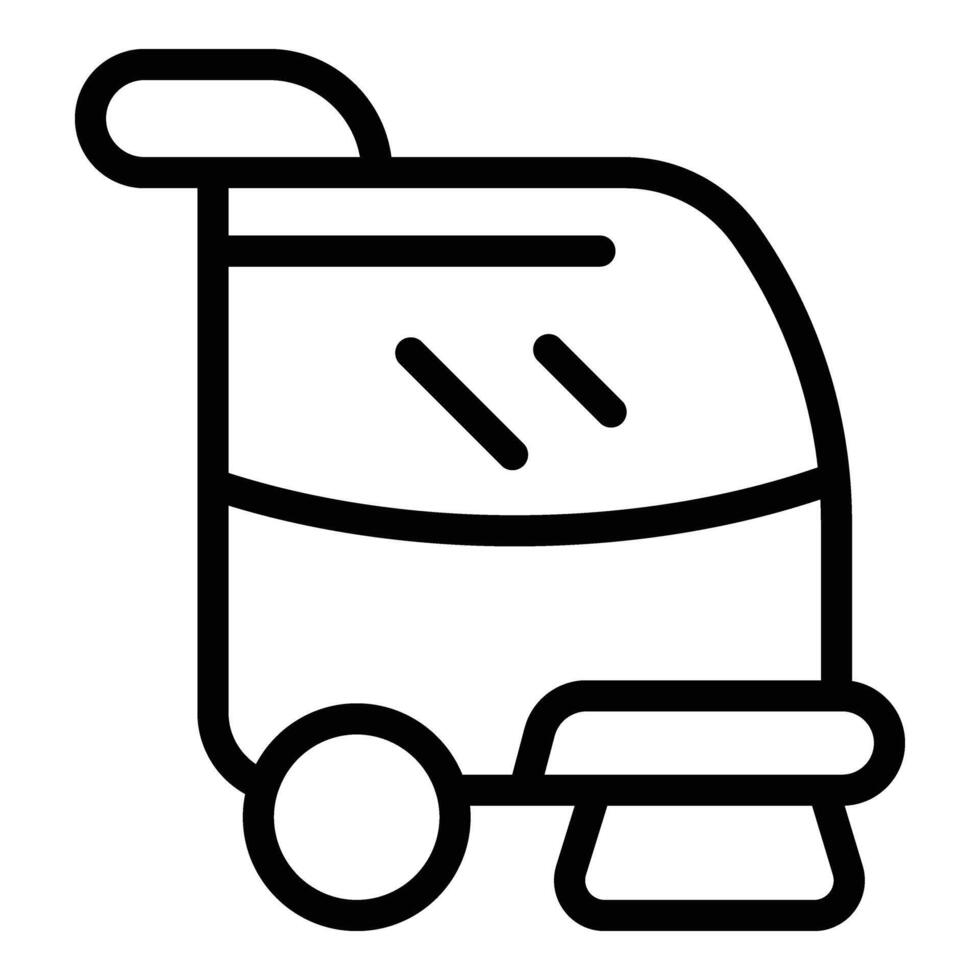 Floor washing machine icon outline vector. Cleaning service vector