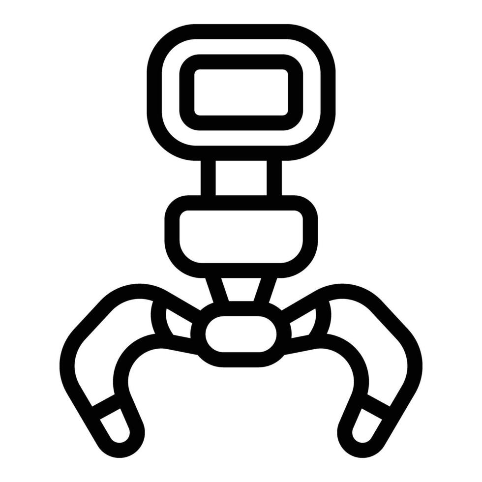 Robotic hand icon outline vector. Game fun grabber vector