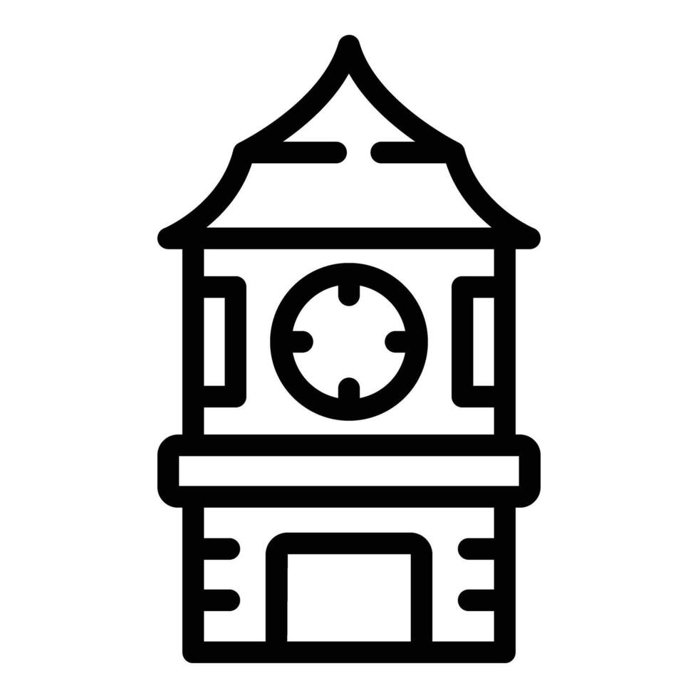 diseño reloj torre icono contorno vector. berna ciudad vector