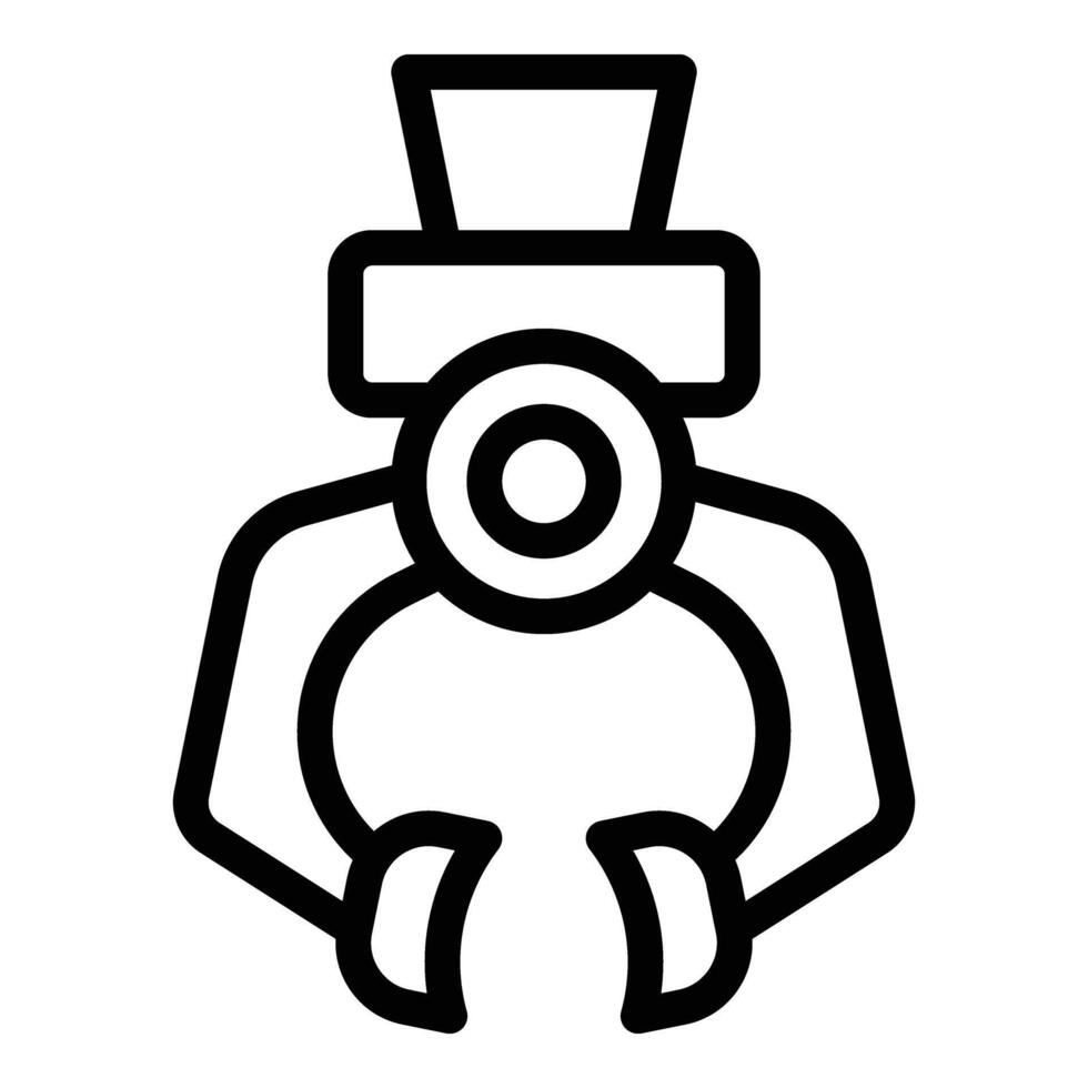 Assembly pack icon outline vector. Machine robotic vector