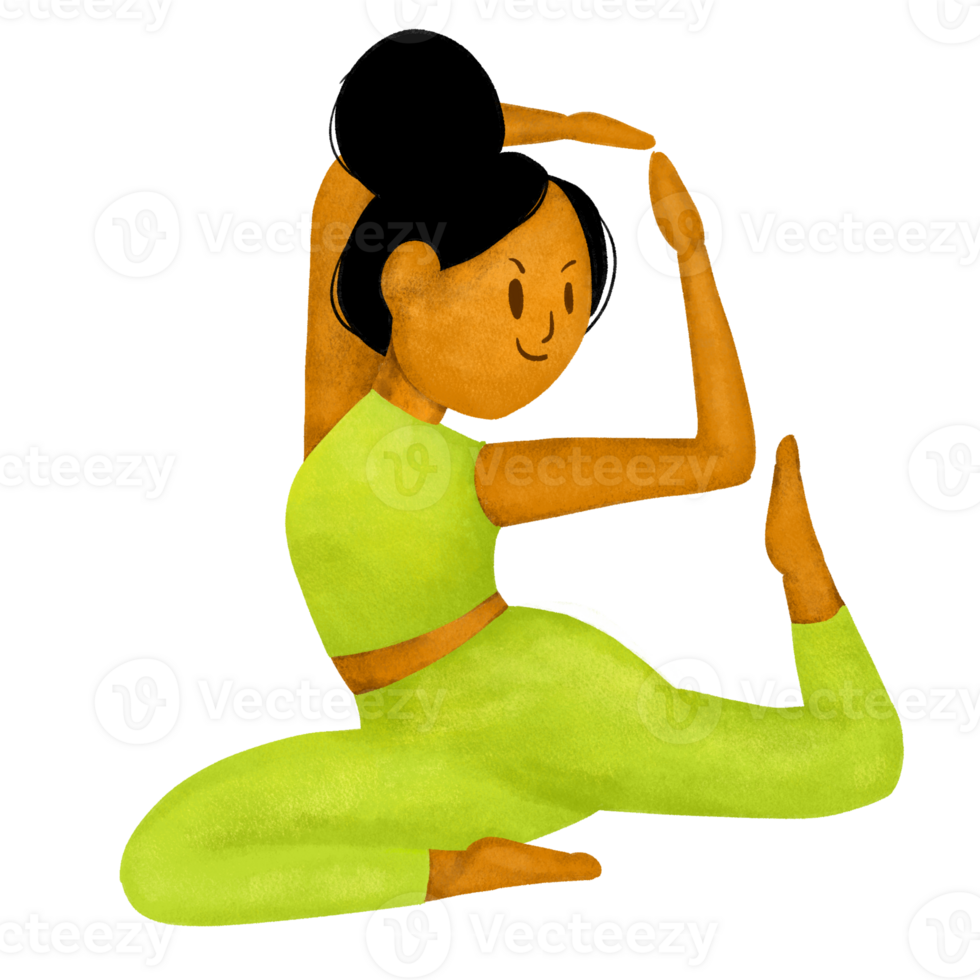 Yoga cartoon Illustrate draw paint Character design png