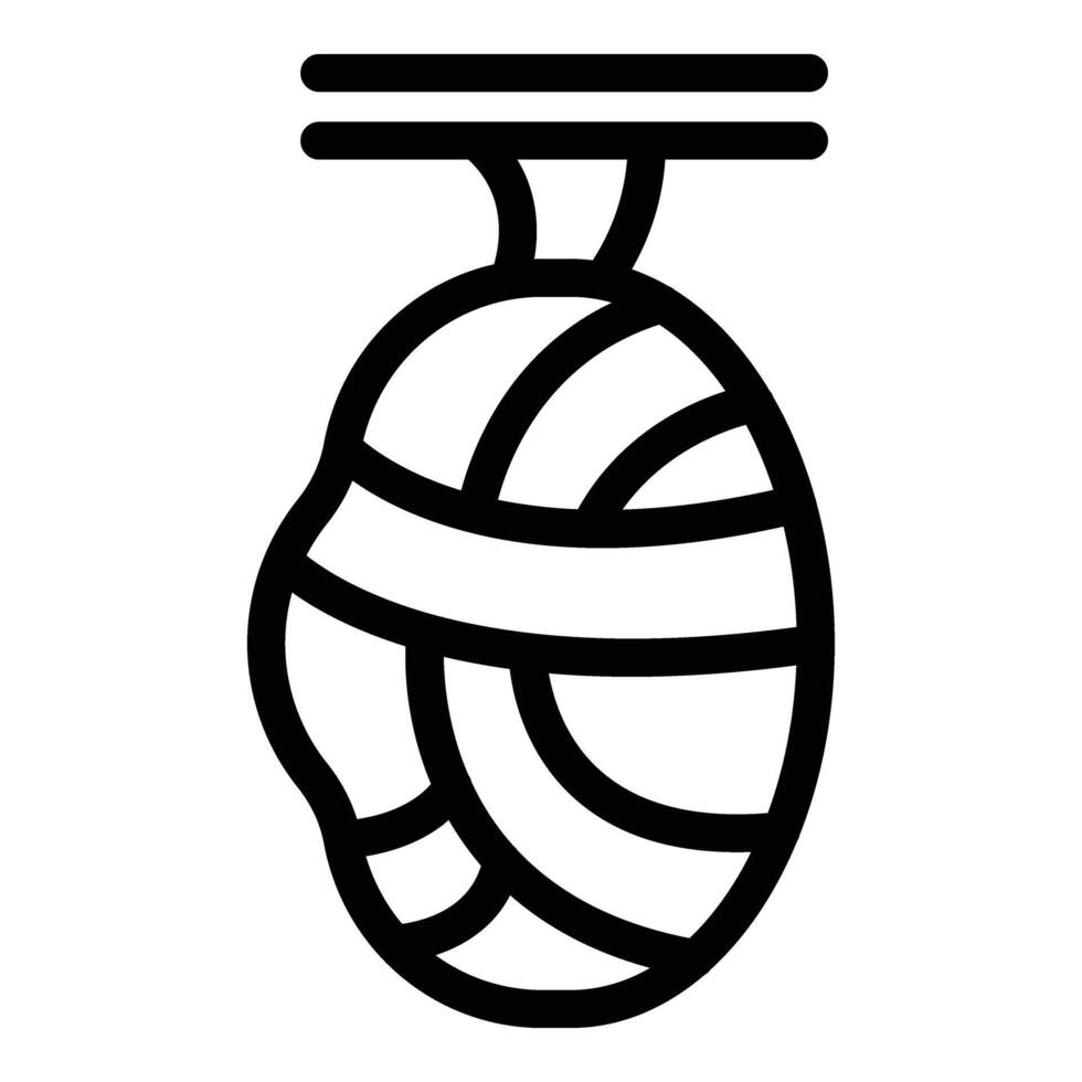 Larvae cocoon icon outline vector. Moth metamorphosis vector