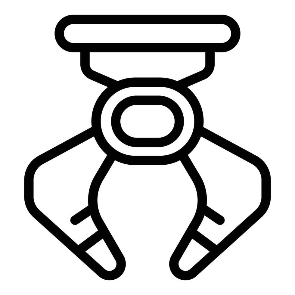 Crane handle icon outline vector. Tool grabber vector