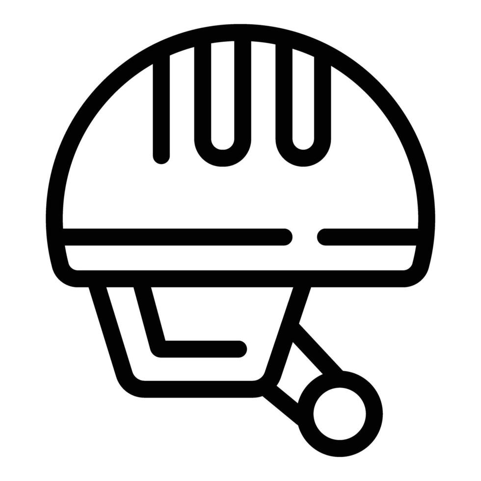 Skating safety helmet icon outline vector. Ice rink equipment vector