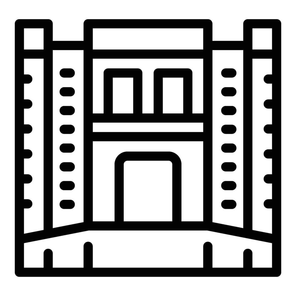 Must visit places in Oslo icon outline vector. Scandinavian metropolis architecture vector