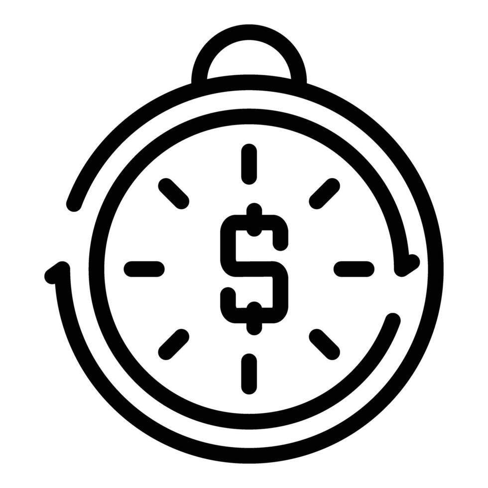 Financial development icon outline vector. Money management vector