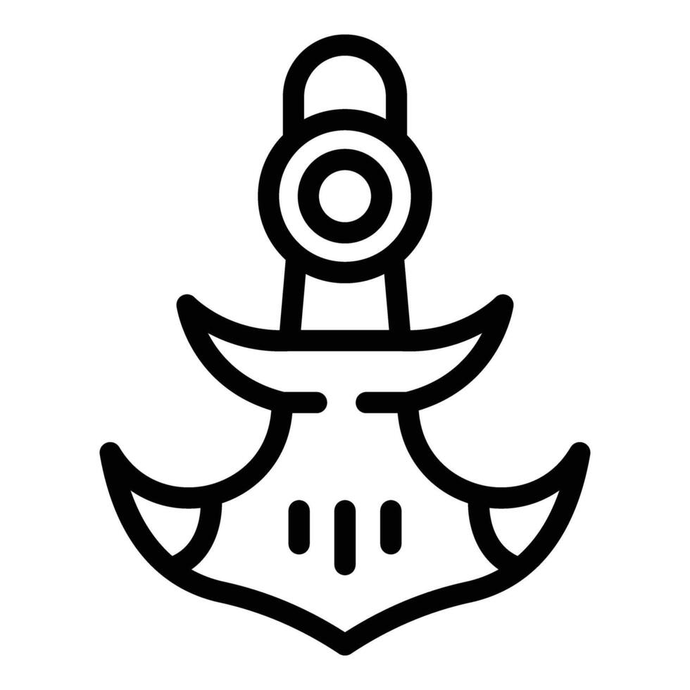 Ship anchor icon outline vector. Ship ocean wreck vector