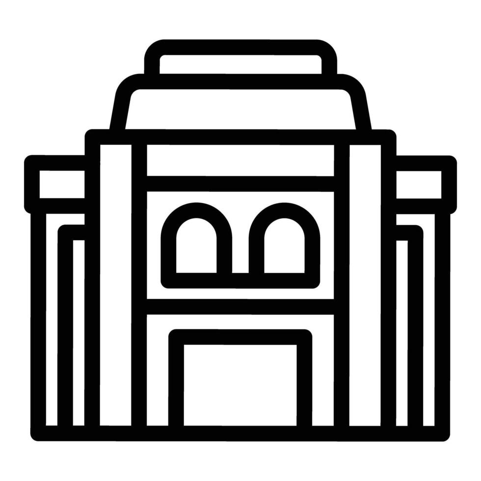 Historical Vienna icon outline vector. Architectural marvels edifice vector