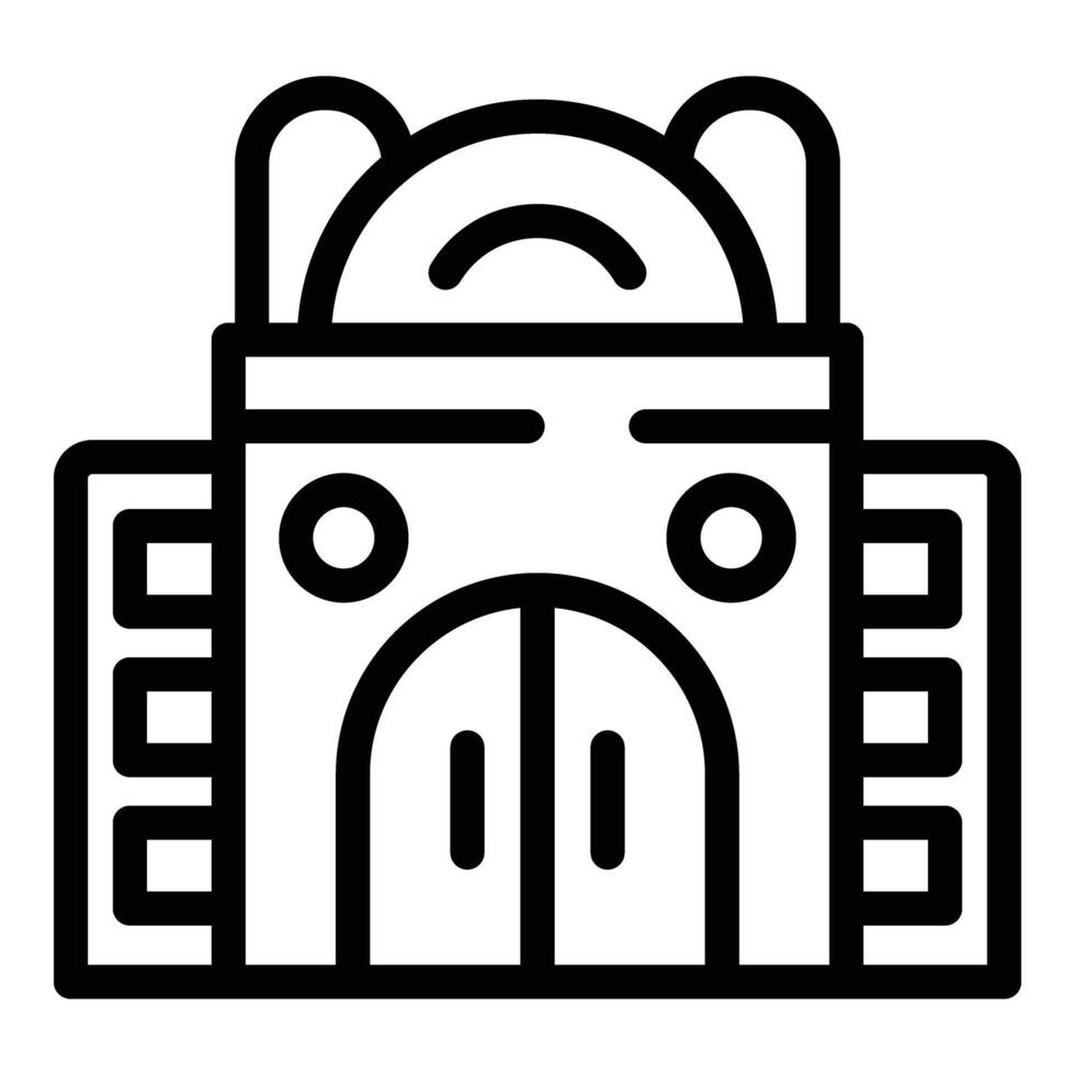 Viennese mansion icon outline vector. Traditional cultural treasure vector