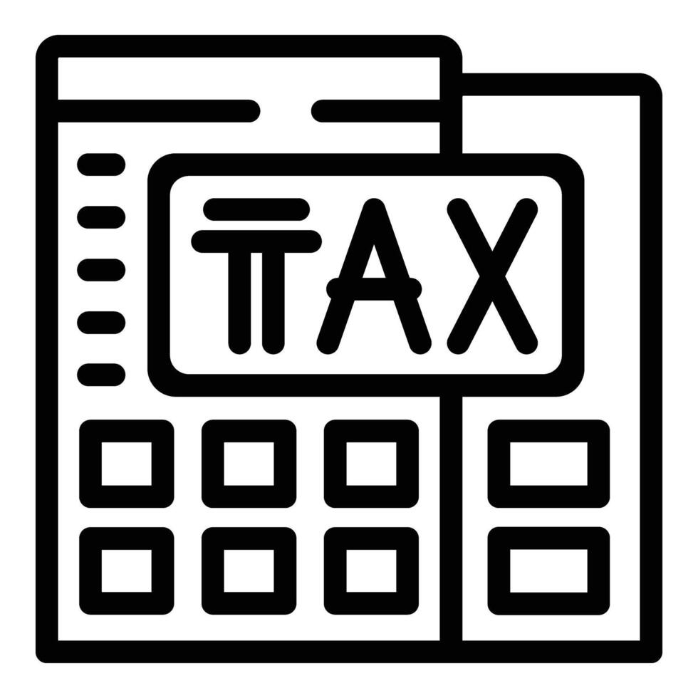 Financial taxes icon outline vector. Economic capital gain vector