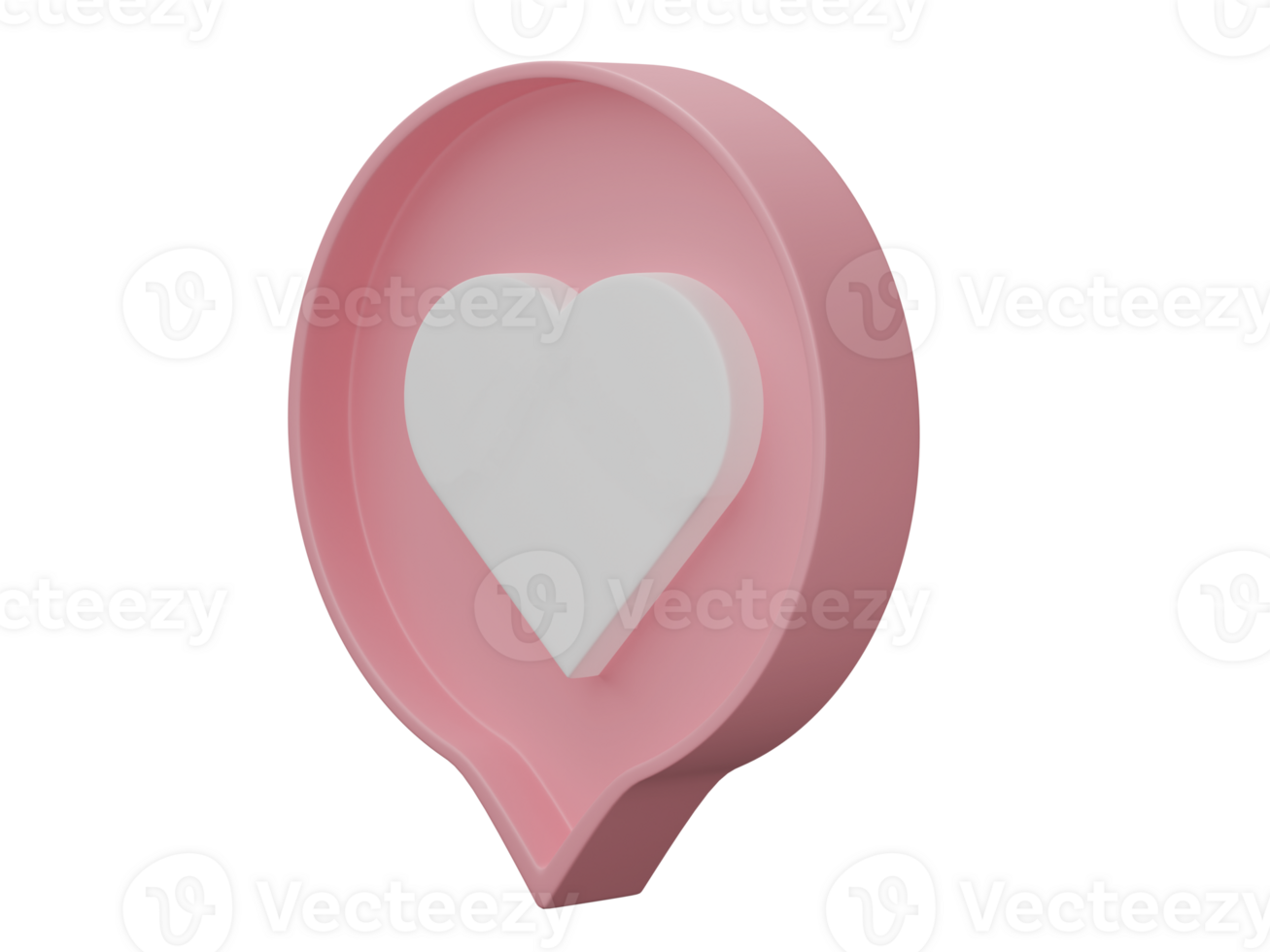 3d veroorzaken, 3d illustratie. hart tekst doos geïsoleerd Aan transparant achtergrond. hart icoon, liefde sociaal media kennisgeving png