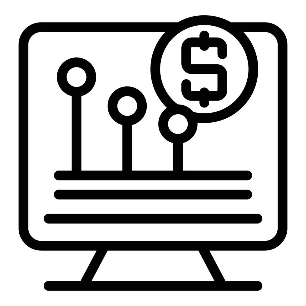 Investment raise icon outline vector. Business profit growth vector