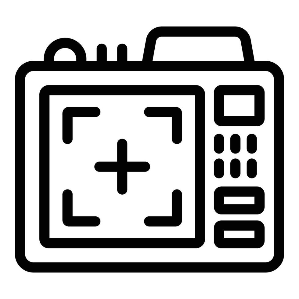 Filming adventure sport camcorder icon outline vector. Electronic modern tiny camera vector