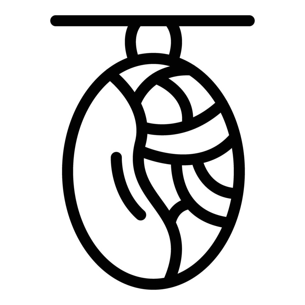 Cocooning phase icon outline vector. Caterpillar insect cycle life vector