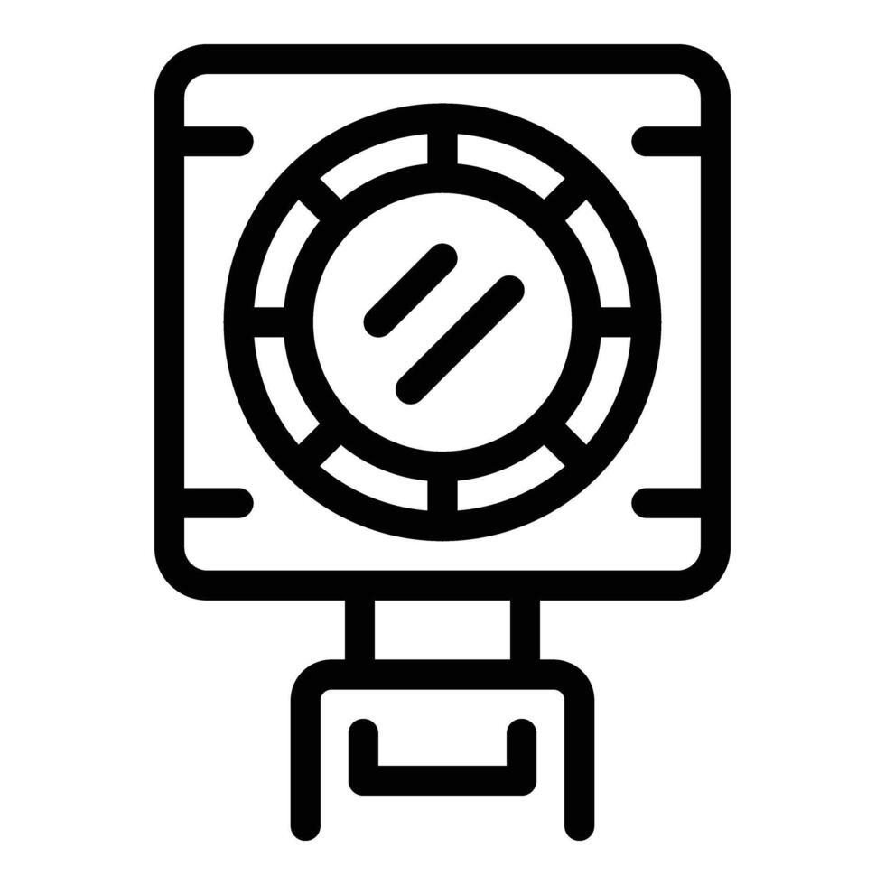 Action sports camera icon outline vector. Record motion lens vector