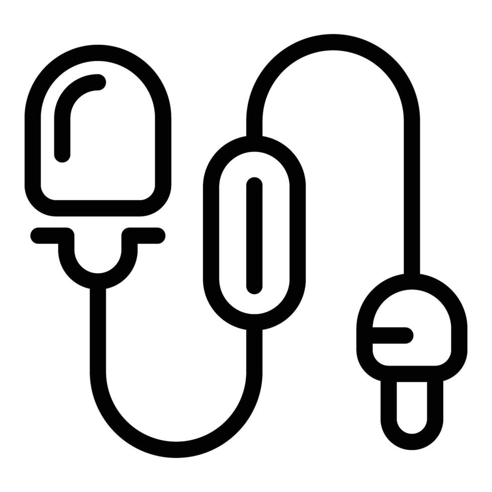 Small wired microphone icon outline vector. Blogging equipment vector