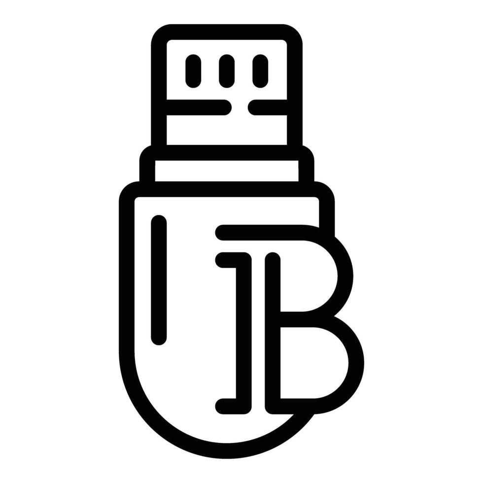 Bitcoin virtual currency icon outline vector. Crypto investment business vector