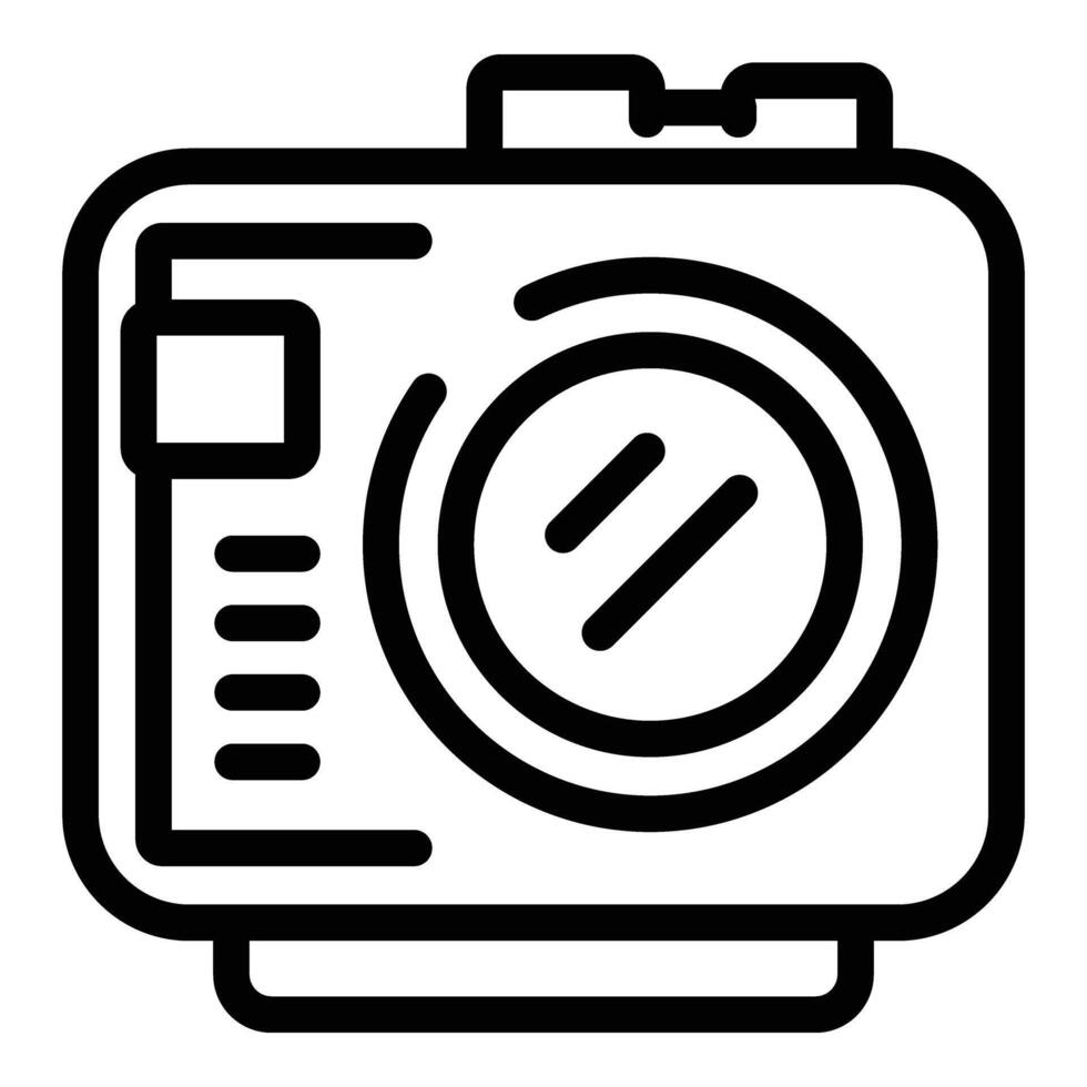 Versatile activity camcorder icon outline vector. Capturing motion content cam vector