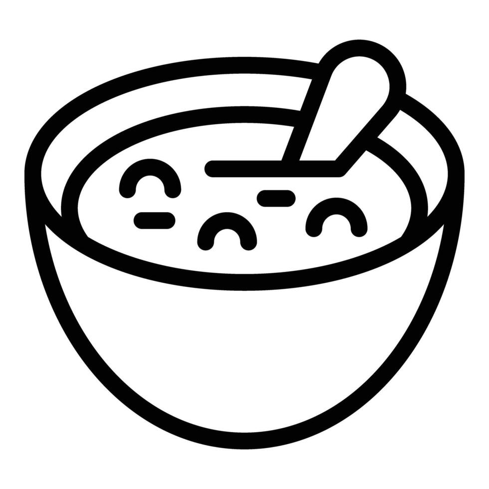 agrio saboreo sopa icono contorno vector. tradicional borsch vector