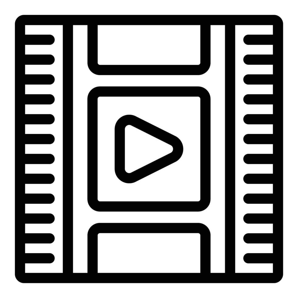 Video content camcorder icon outline vector. Compact shooting session vector
