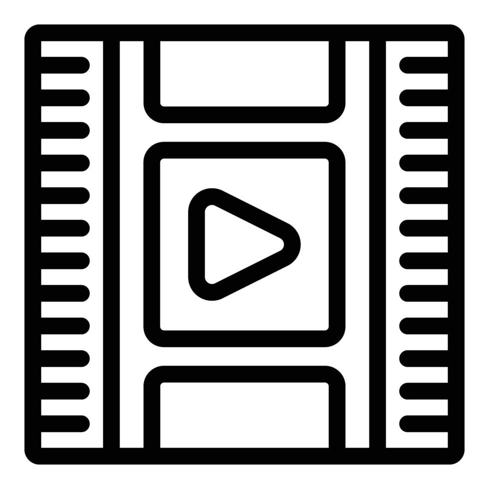 vídeo contenido videocámara icono contorno vector. compacto disparo sesión vector