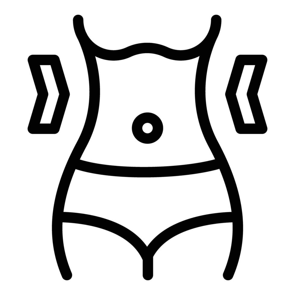 Body lost weight icon outline vector. Fitness loss weight plan vector