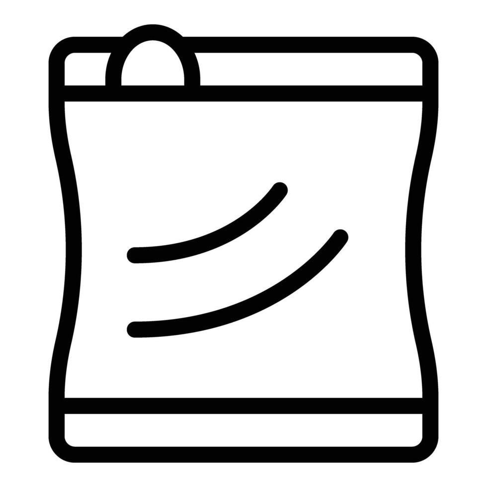 Hermetic storage bag icon outline vector. Plastic vacuum packet vector