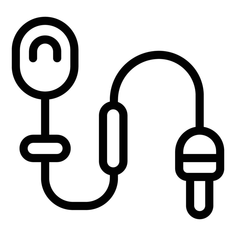 Digital lavalier microphone icon outline vector. Speaker sound recording vector