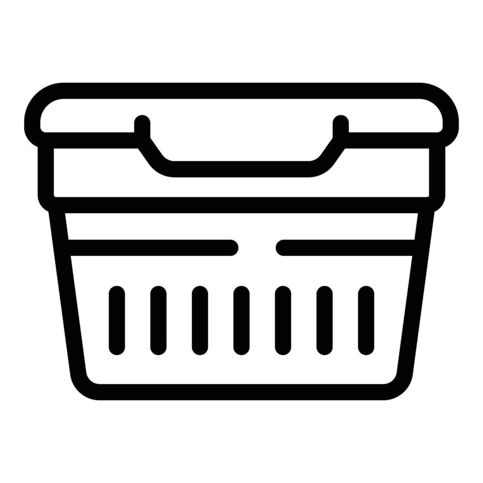 Airtight container icon outline vector. Impermeable compact package vector