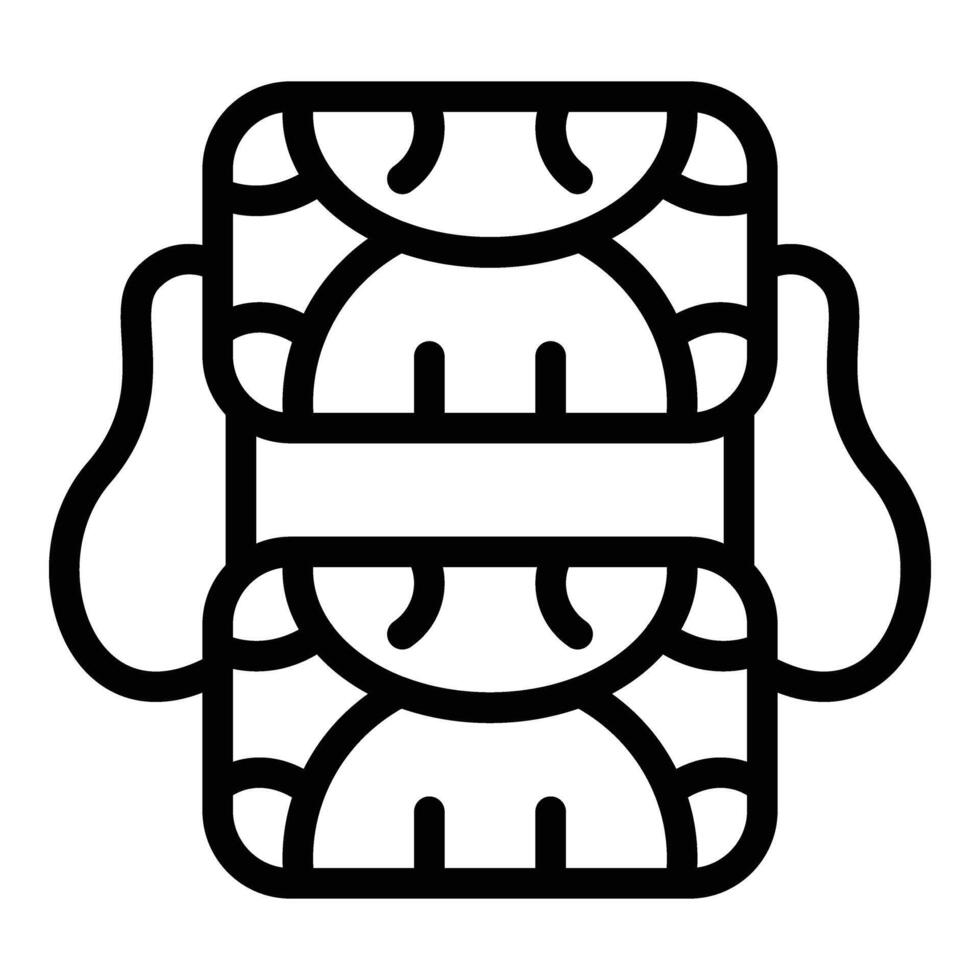 Rice filled dolma icon outline vector. Dolmades rolls vector