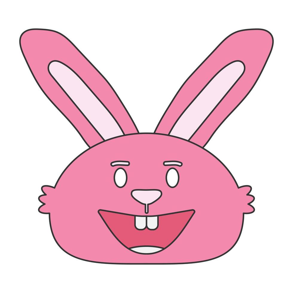 Pink Rabbits on a White Background. Pink bunny rabbit vector