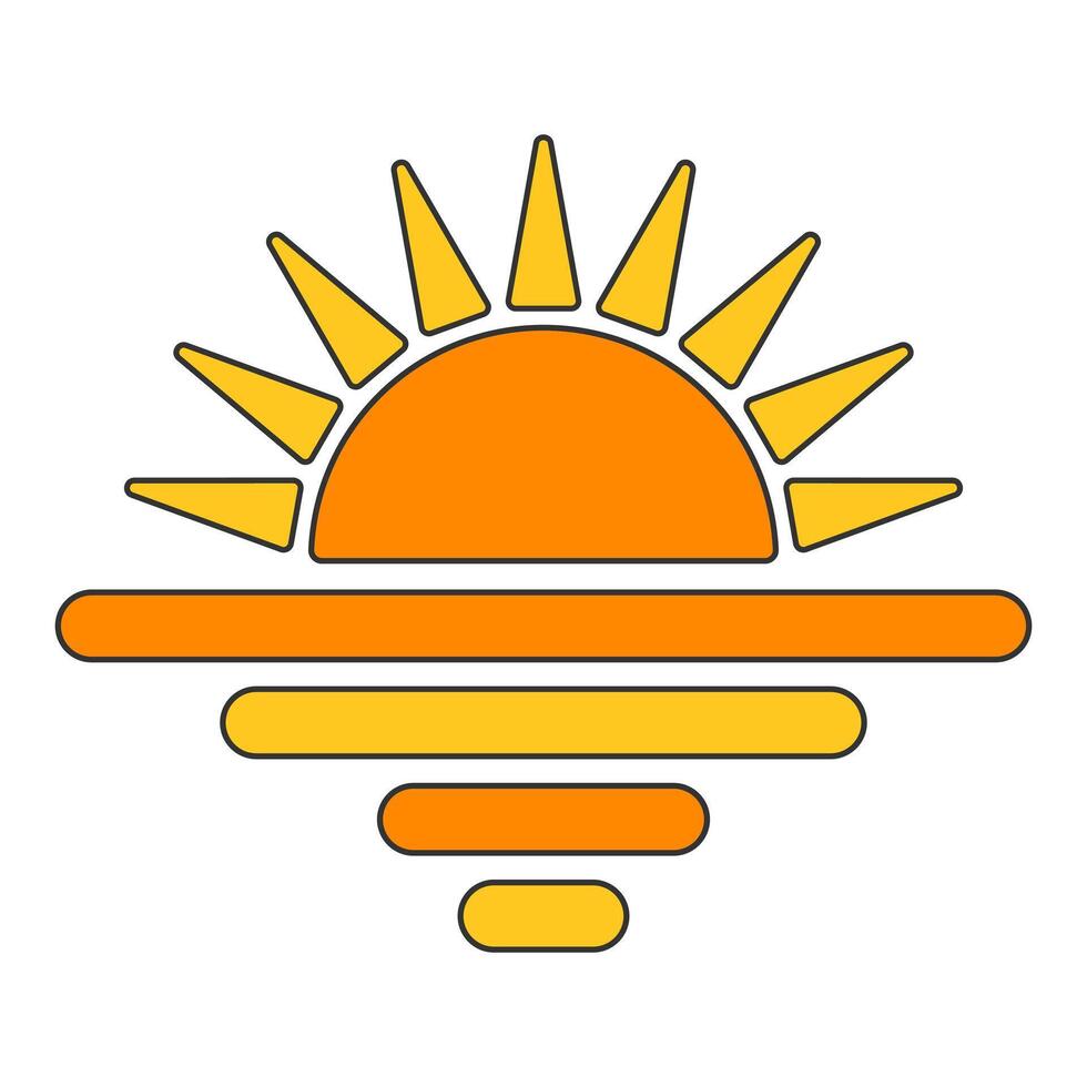 Sun Weather on isolated white background vector