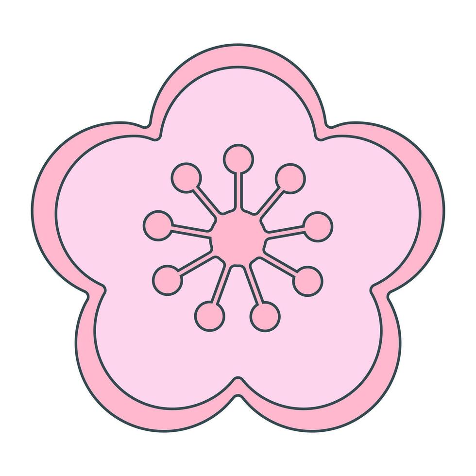 Simple Sakura cherry blossom. Spring promotion vector