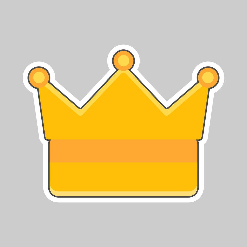 Yellow crown masco isolated on gray background vector