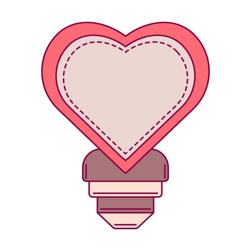 Ice cream heart on white background vector