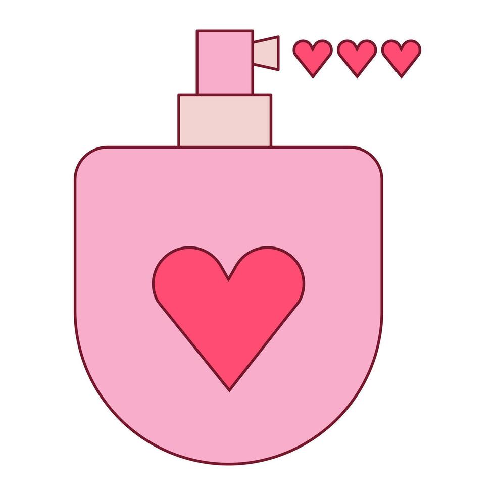 perfume amor concepto en blanco antecedentes vector