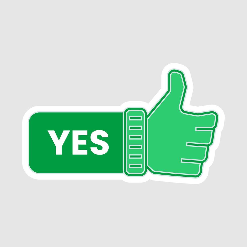 Do's symbol in flat style. Positive yes mark vector