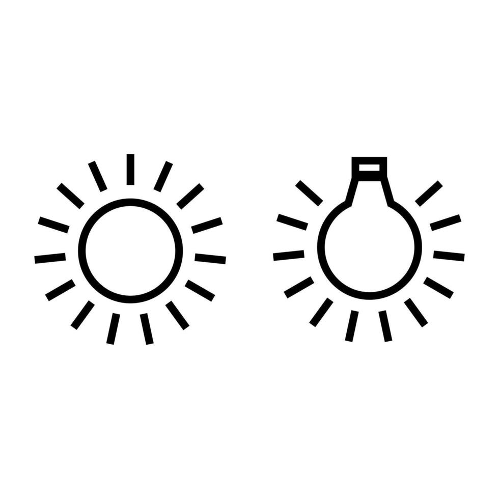 Camera Lightning symbol interface elements vector