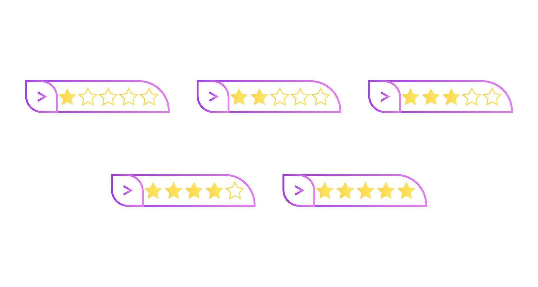 Star rating design to customer. Set of badge rating with star vector