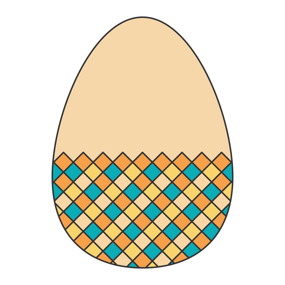 Easter eggs flat design on white background. decorative vector elements