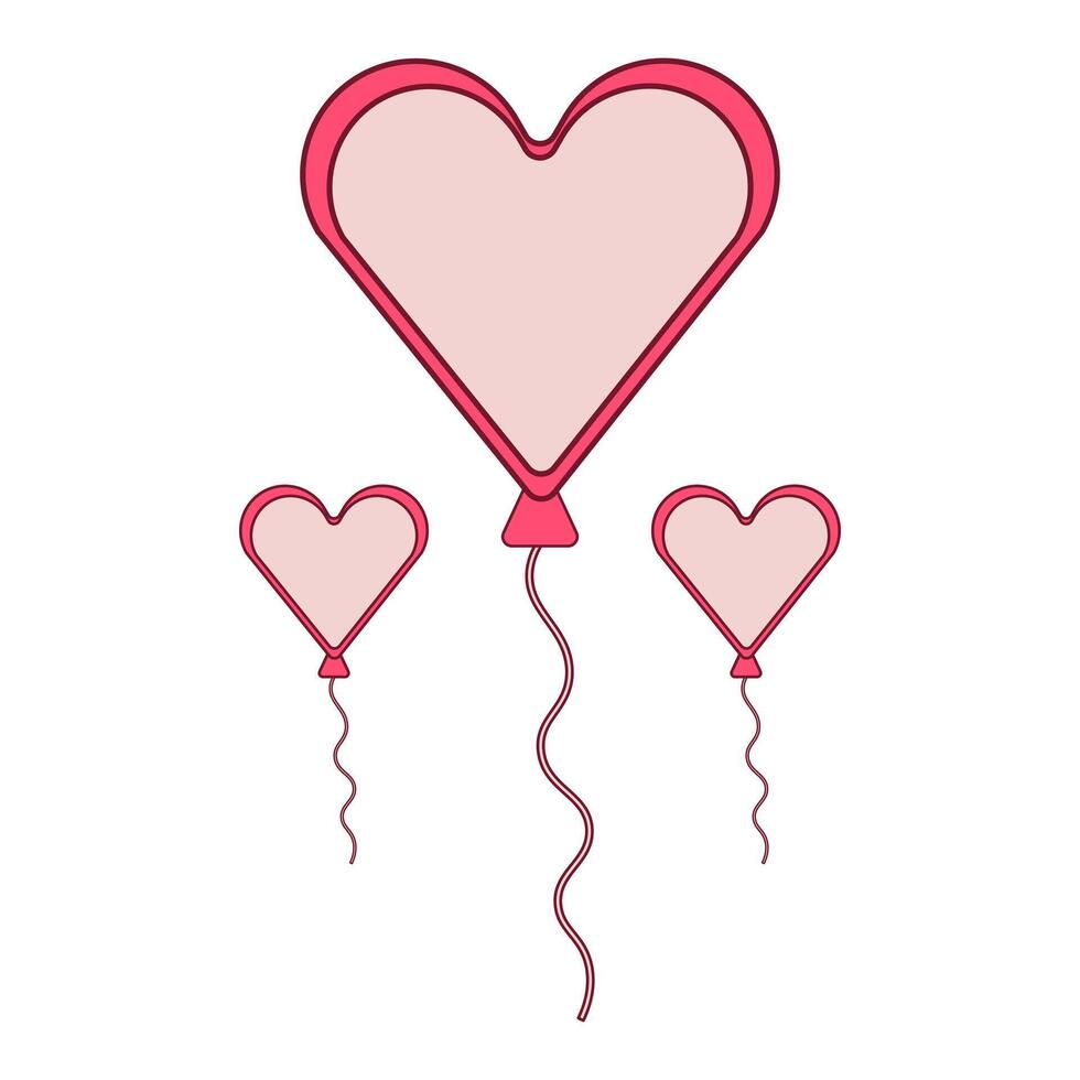 Tree heart shaped. romantic hearts design vector