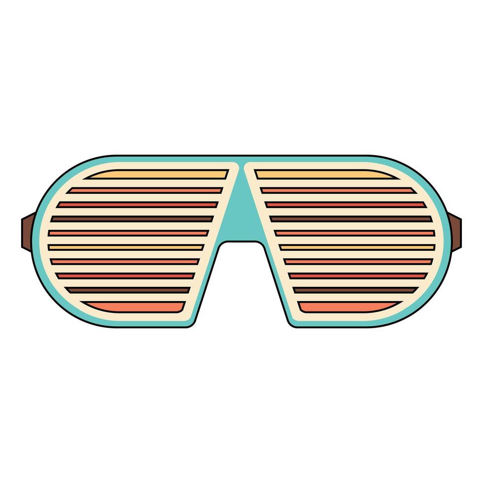 Retro shutter glasses, vector sunglasses
