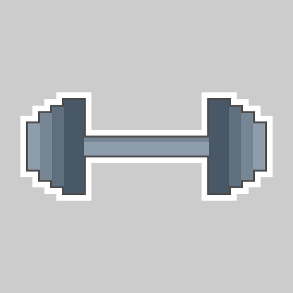 Barbell weights isolated on gray background. Gym body builder vector