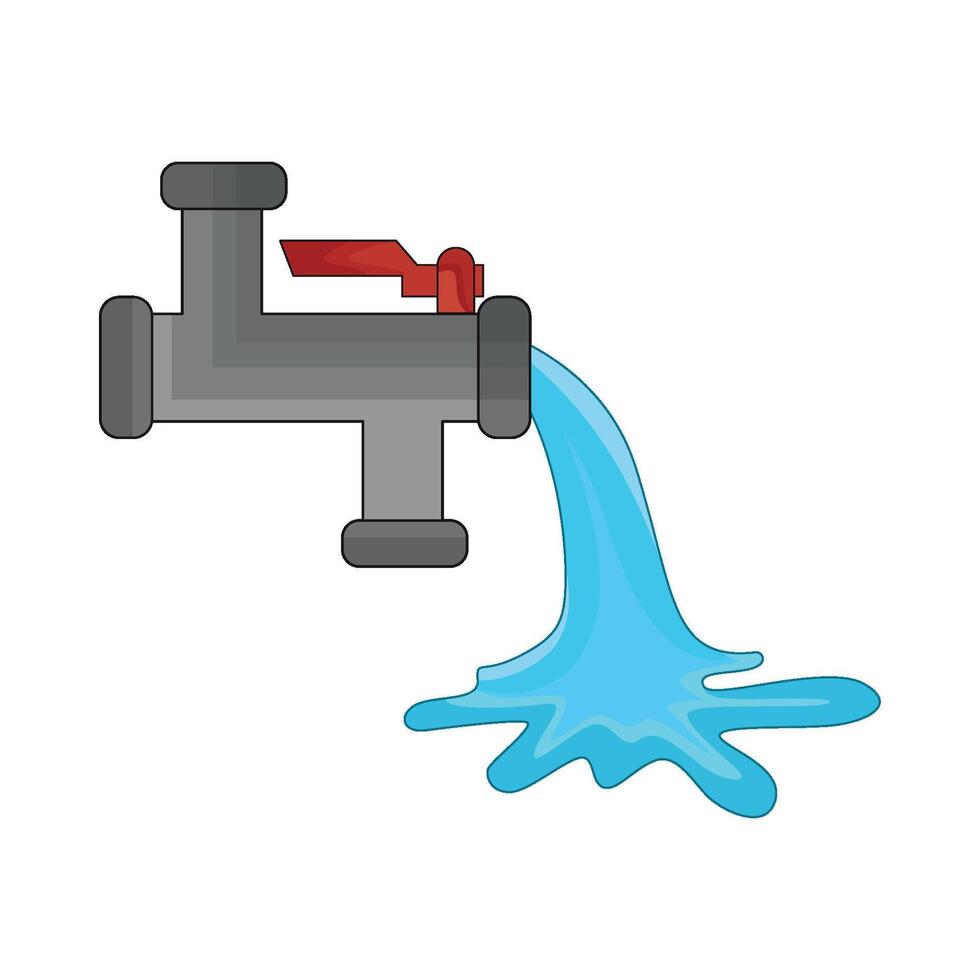 ilustración de agua tubo vector